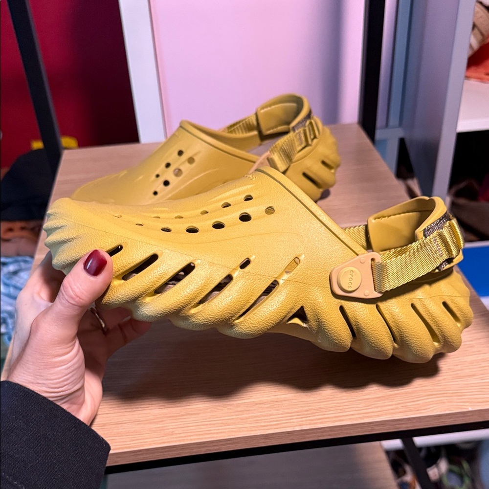 CROCS Yellow Mules & Clogs - Picture 10 of 10